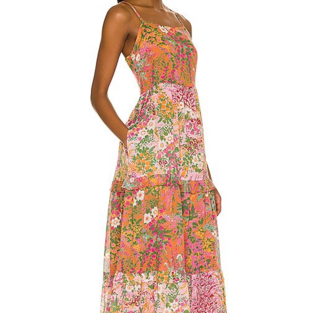 Banjanan Hazel Dress in Loki's Garden Caramel/Lilac Size XS